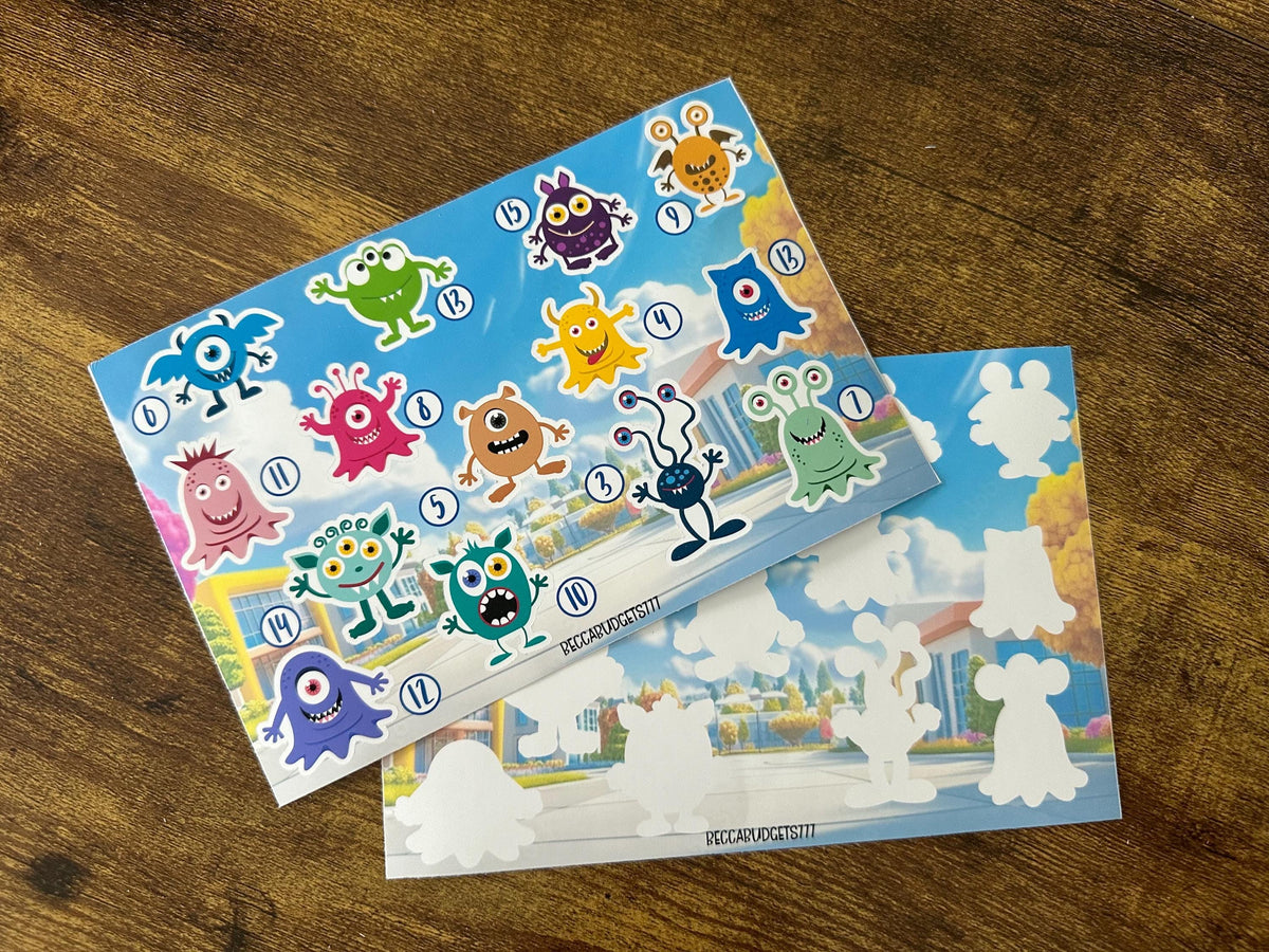 MONSTER UNIVERSITY  sticker challenge