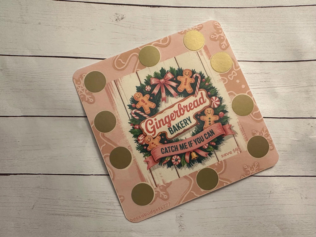 GINGERBREAD scratch off savings challenge