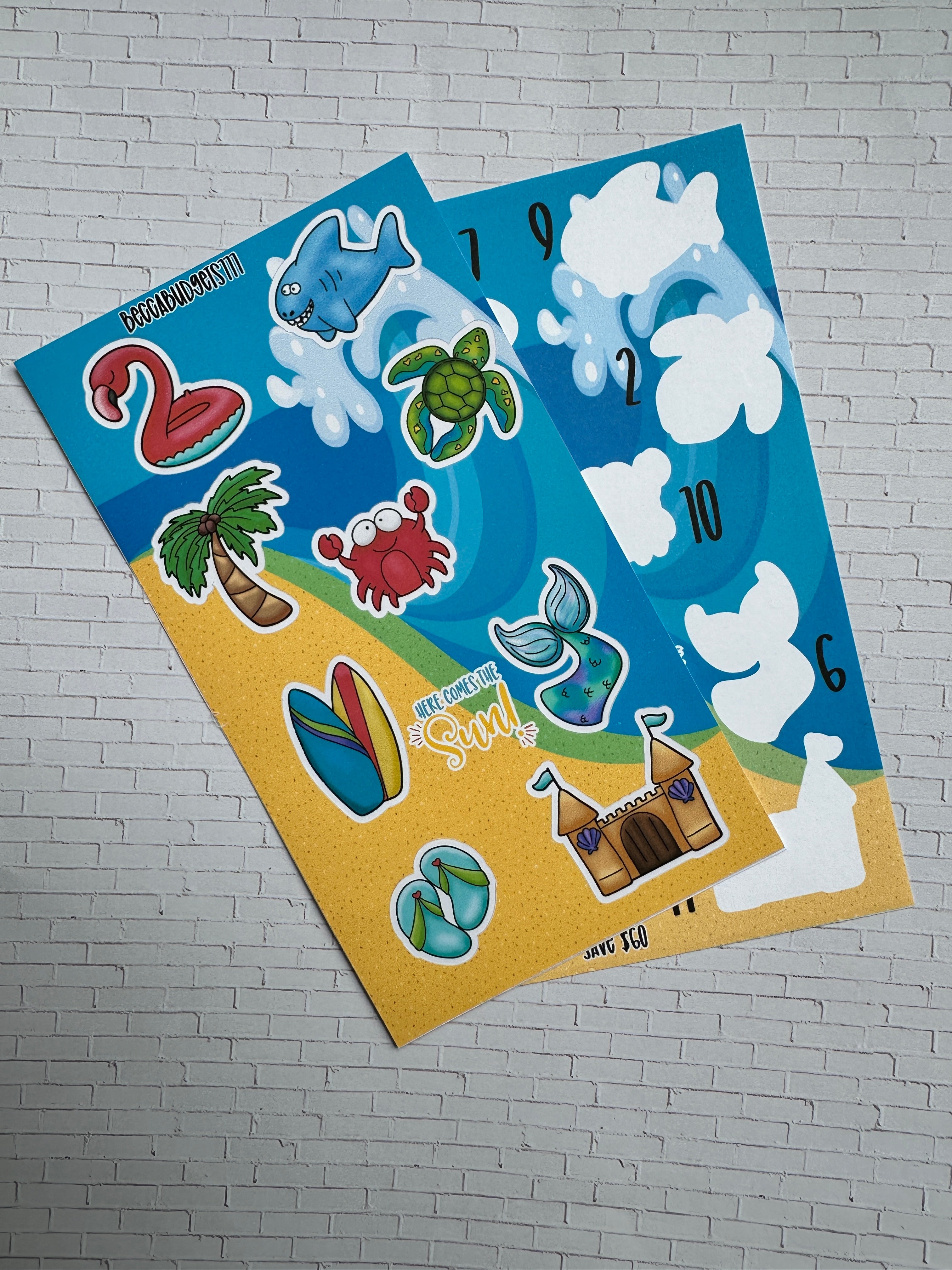Fun in the sun sticker challenge