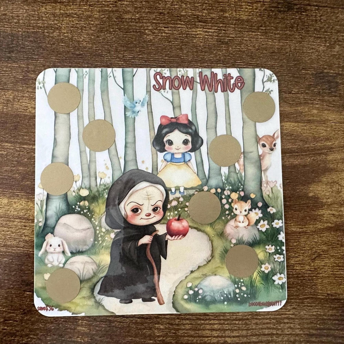 SNOW WHITE and 7 DWARFS scratch off savings challenge