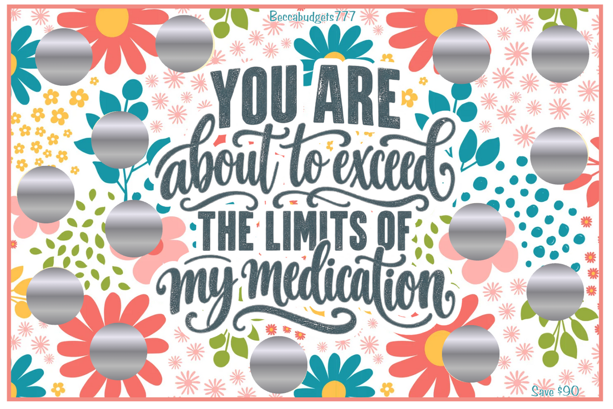 MEDICATION LIMITATION scratch off challenge