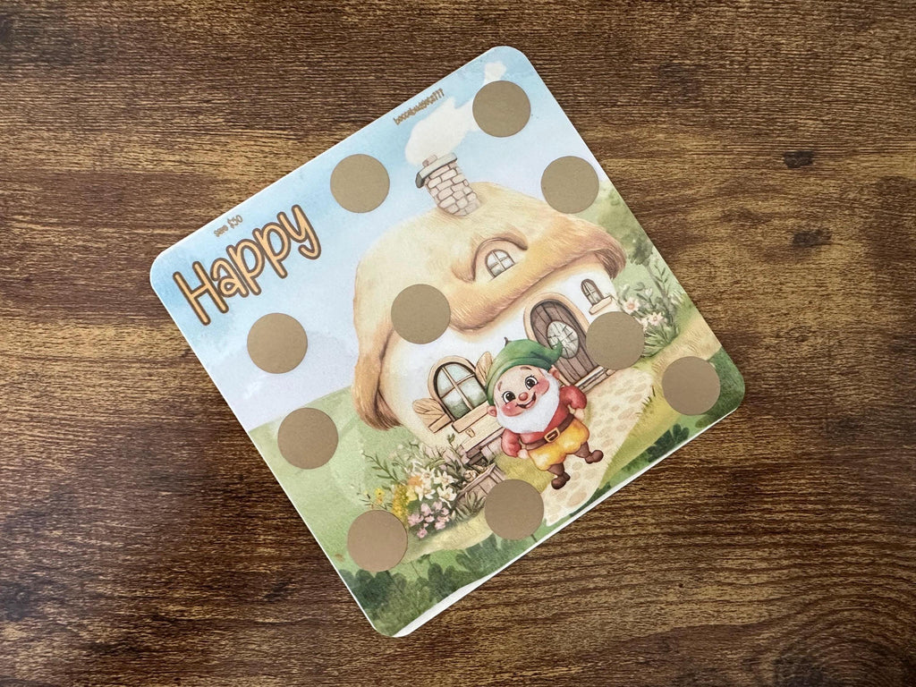 SNOW WHITE and 7 DWARFS scratch off savings challenge