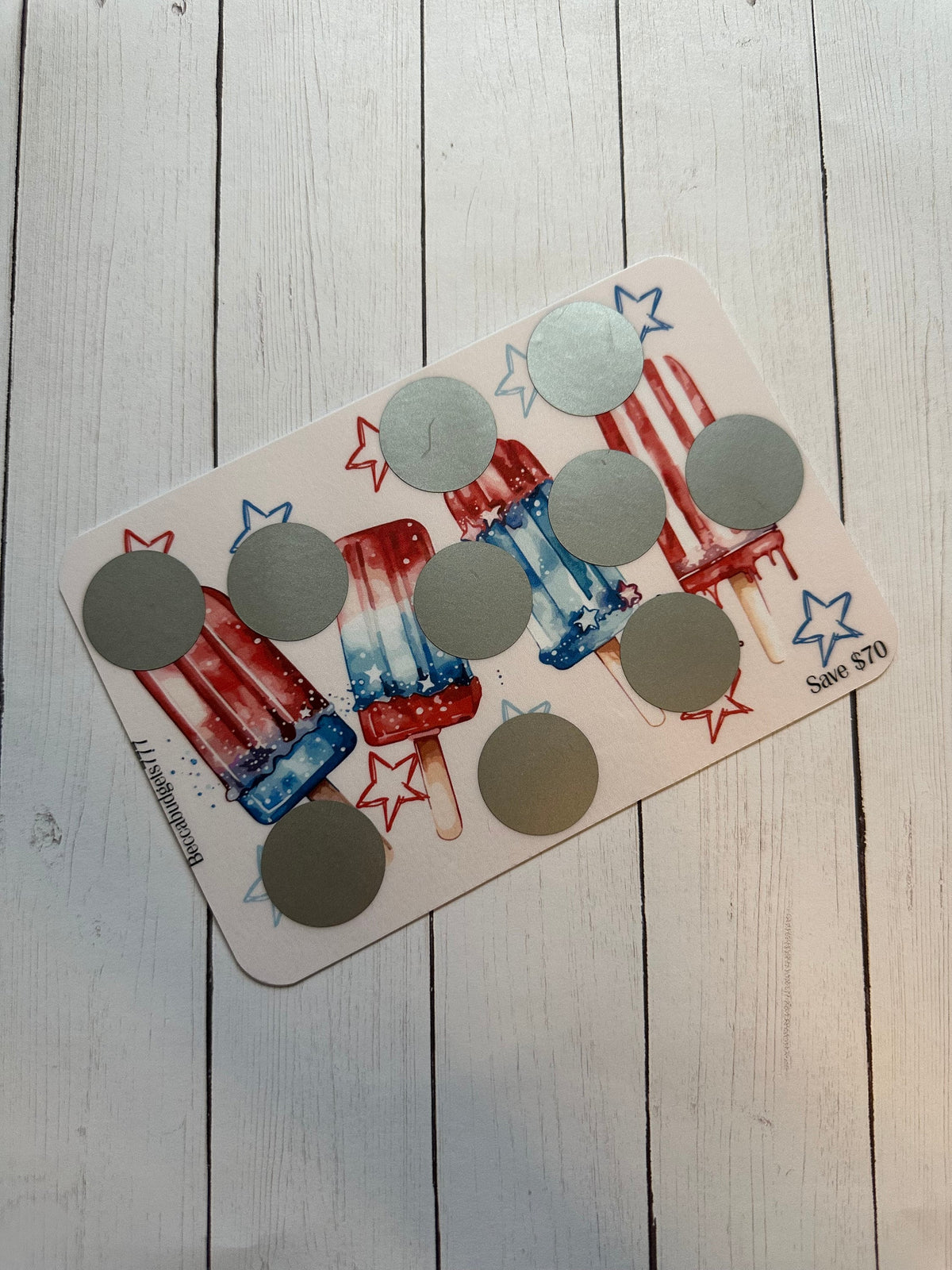 BOOM POP POPSICLE scratch off savings challenge