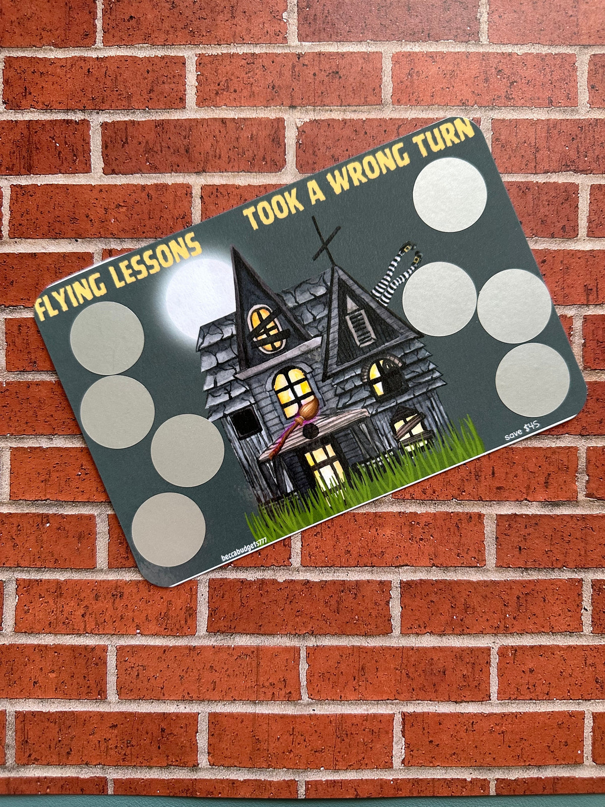 FLYING LESSONS scratch off savings challenge