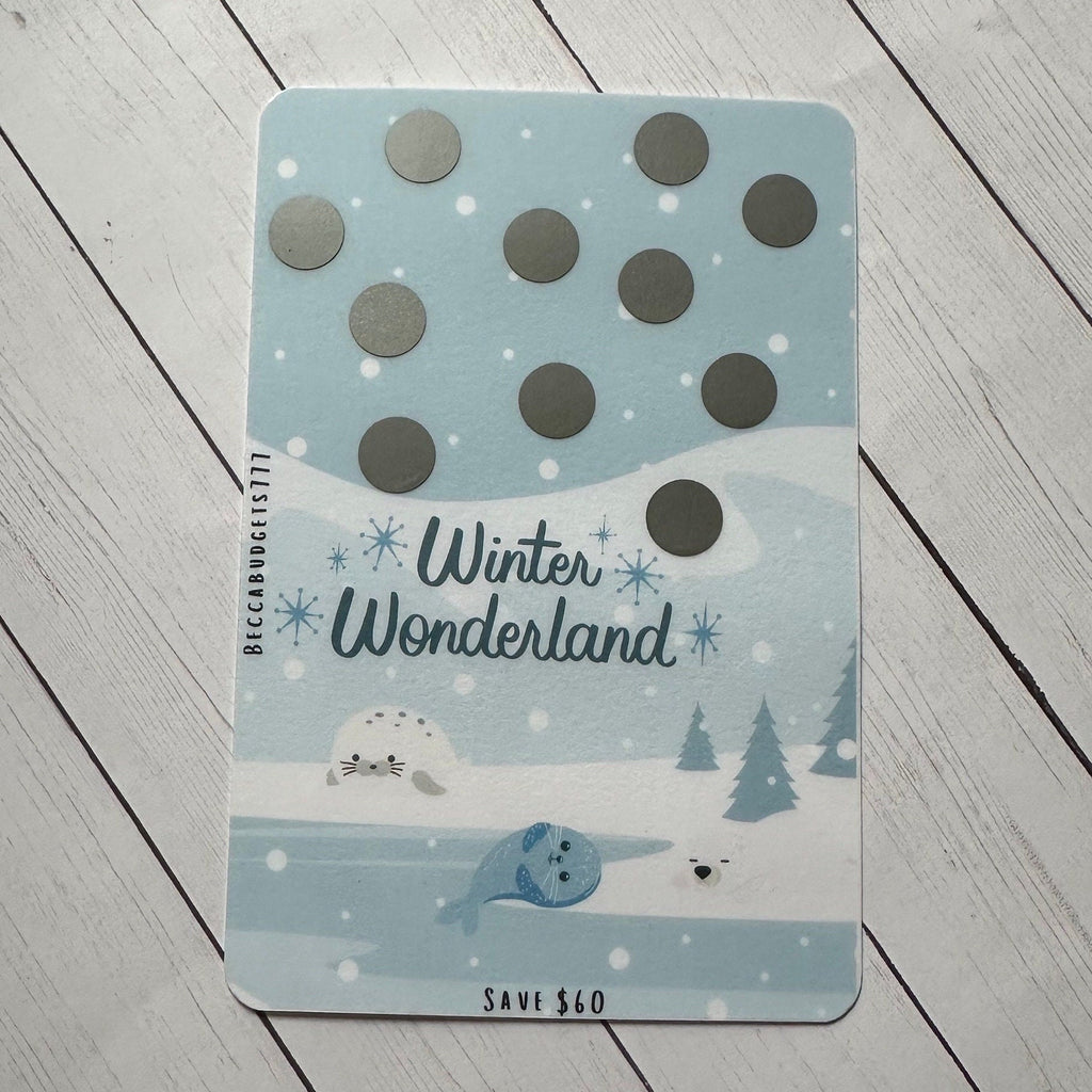 WINTER WONDERLAND scratch off savings challenge