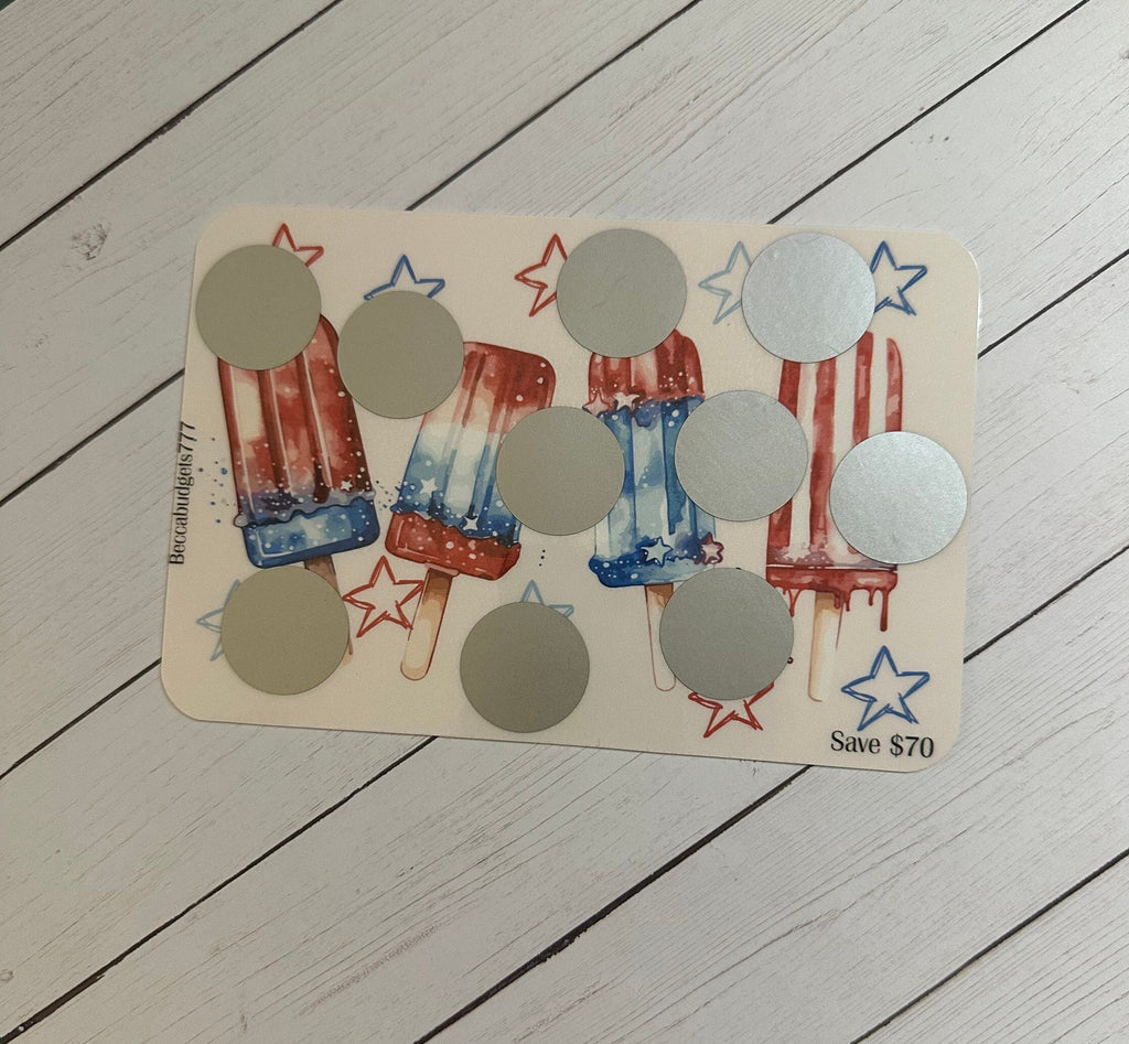 BOOM POP POPSICLE scratch off savings challenge