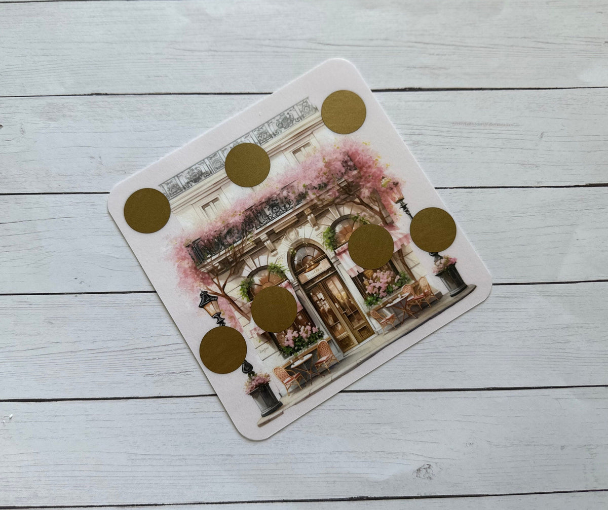 WATERCOLOR BISTRO scratch off savings challenge