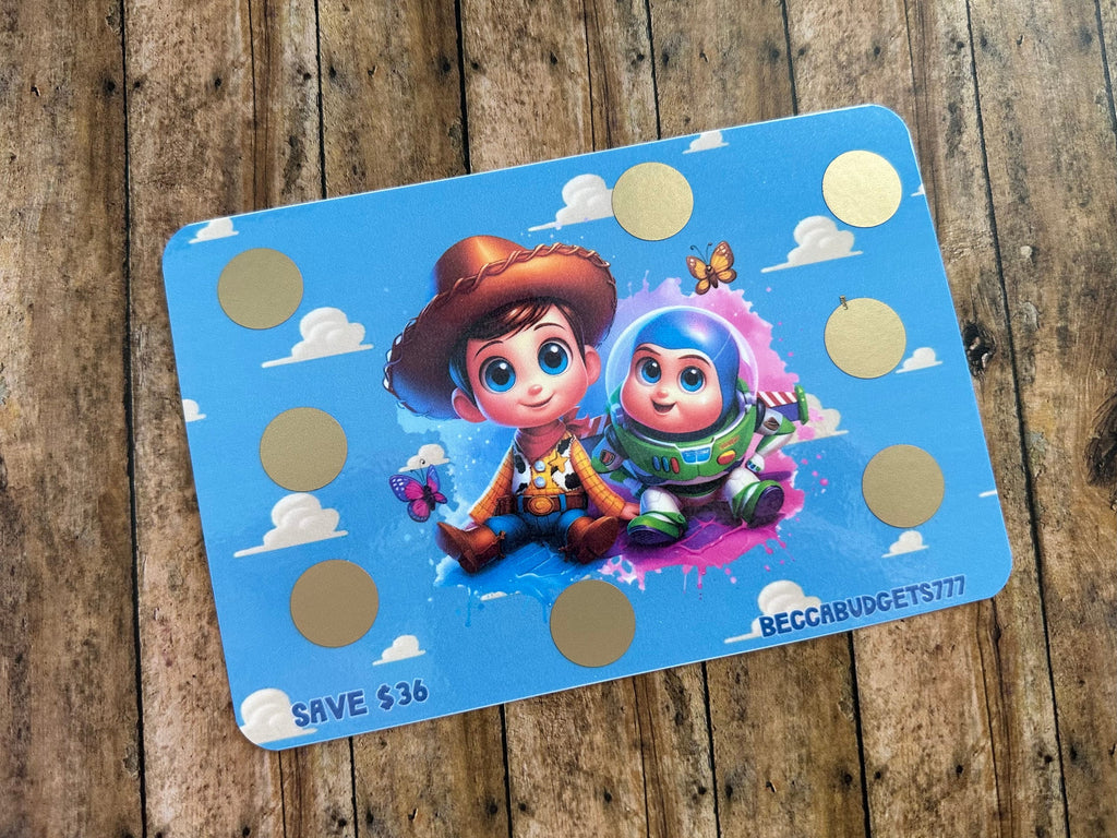 BABY TOY STORY scratch off savings challenge