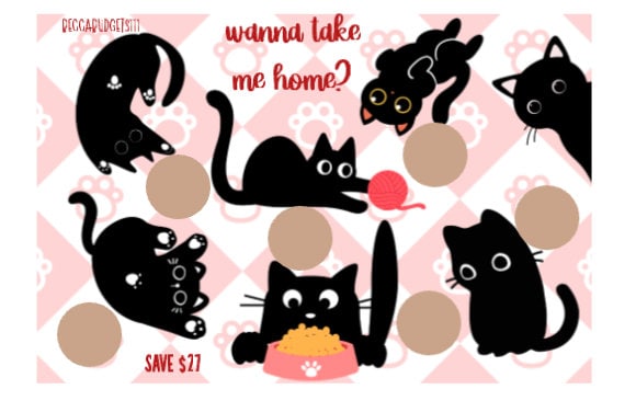 FOREVER HOME kitty scratch off savings challenge ***CHARITY***