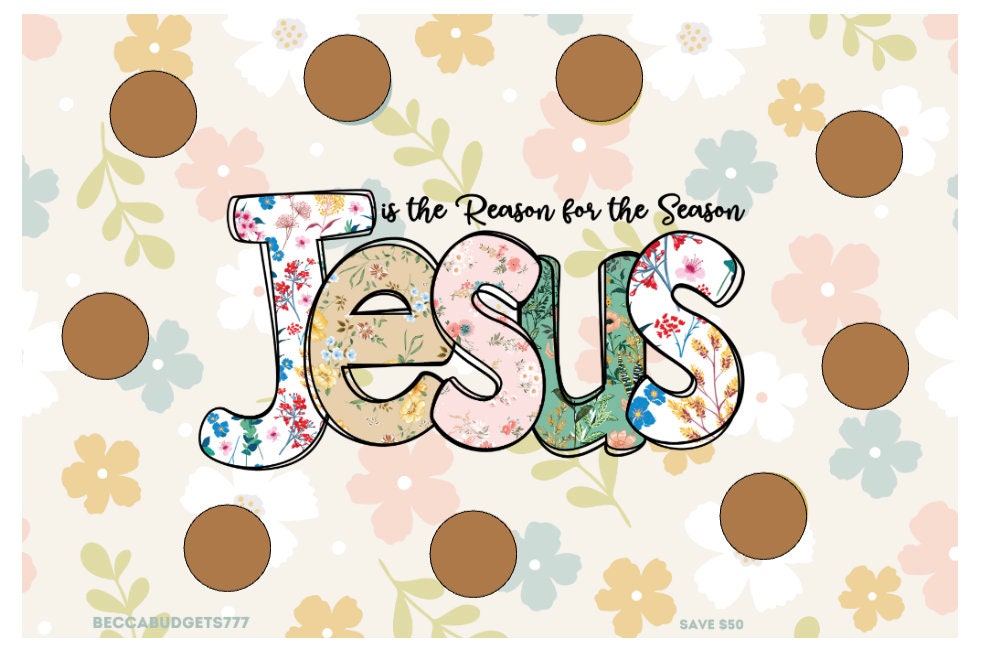 JESUS THE REASON scratch off savings challenge