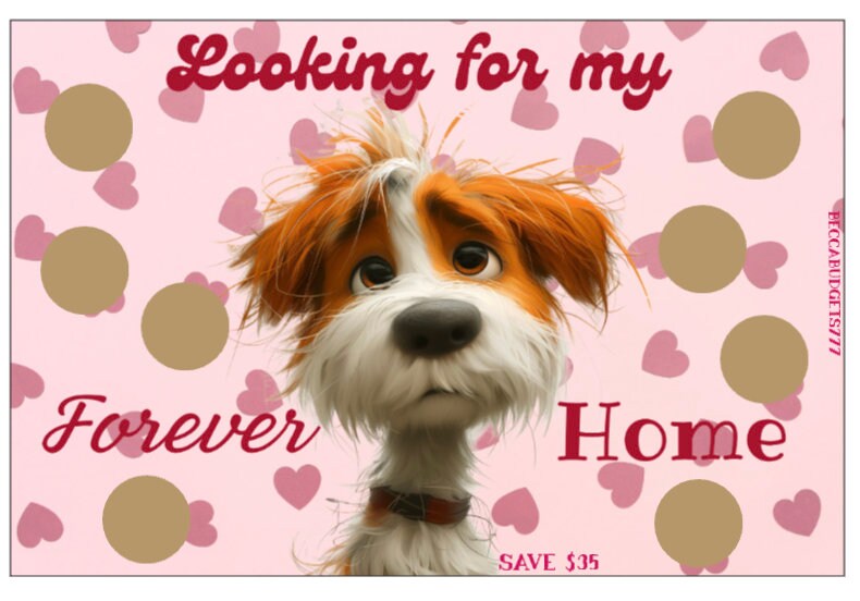 FOREVER HOME scratch off savings challenge ***CHARITY***