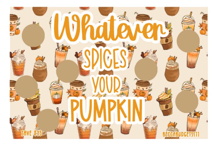 WHATEVER SPICES scratch off savings challenge
