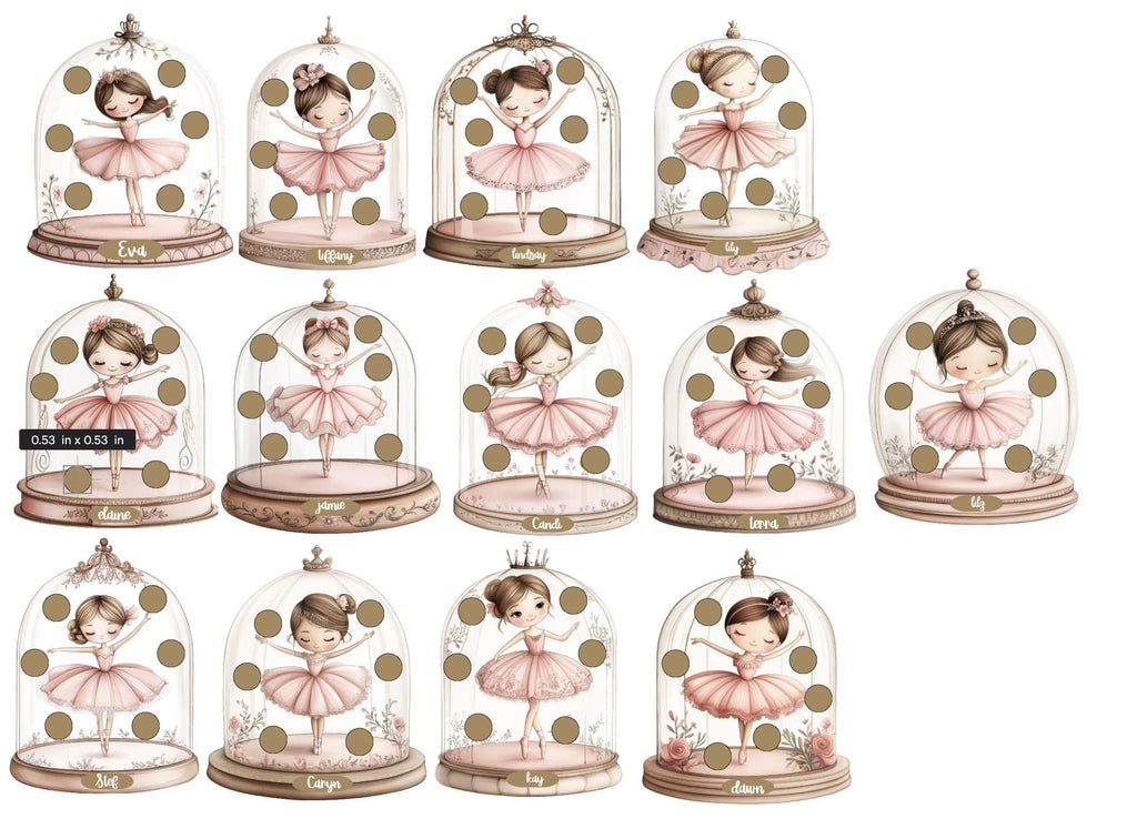 BALLERINAS CUTOUT #2 mini scratch off