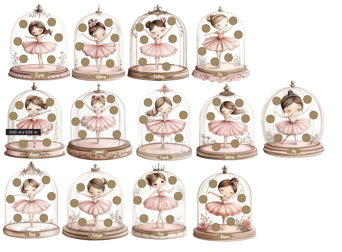 BALLERINAS CUTOUT #2 mini scratch off