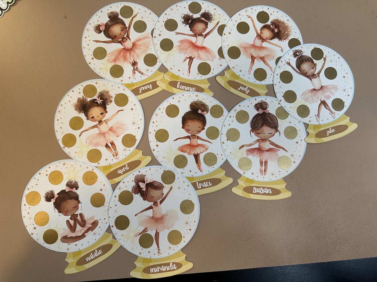 BALLERINAS CUTOUT #3 mini scratch off