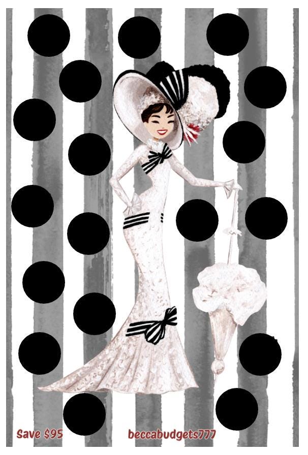 AUDREY HEPBURN LADY scratch off savings challenge