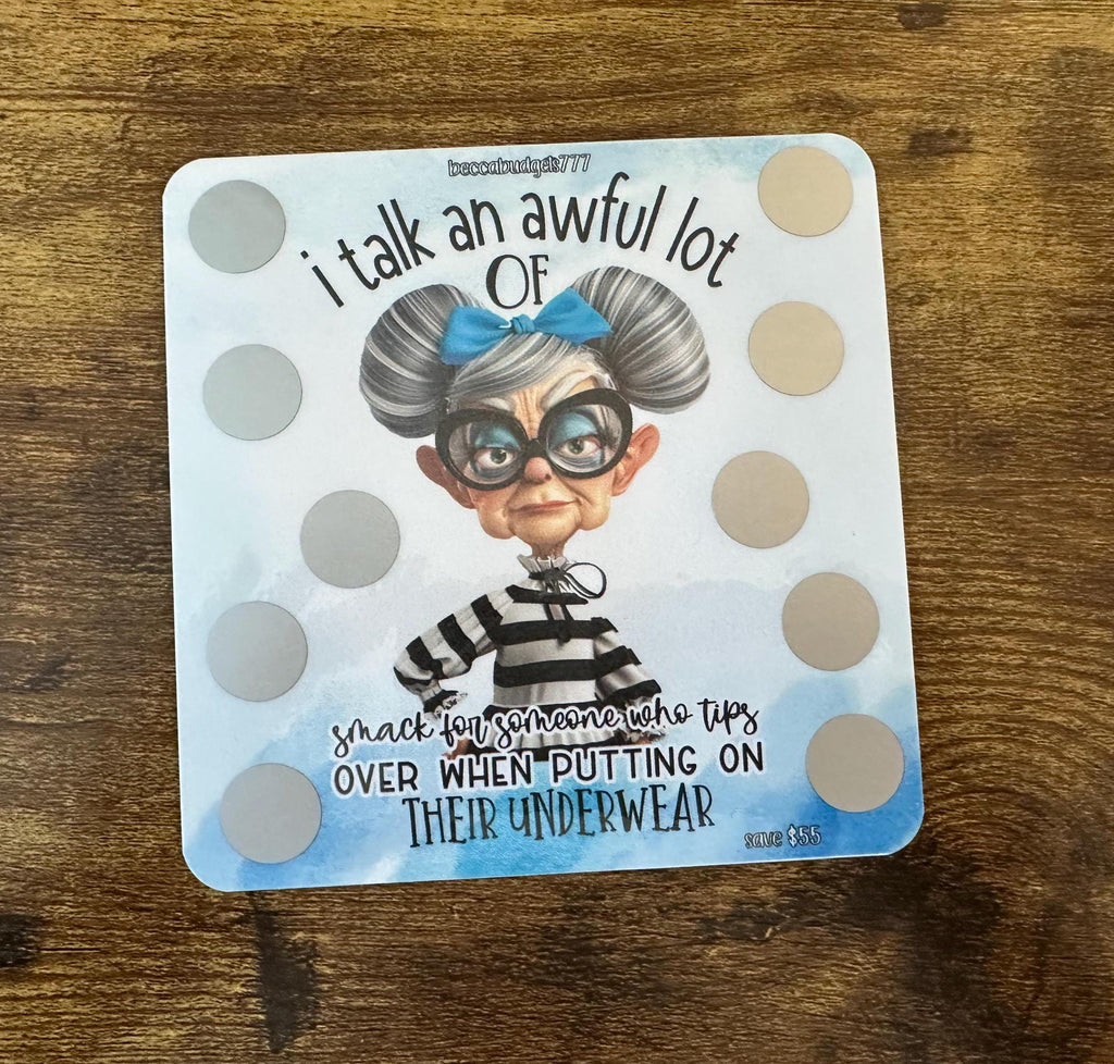 TRIP ON UNDERWEAR scratch off savings challenge
