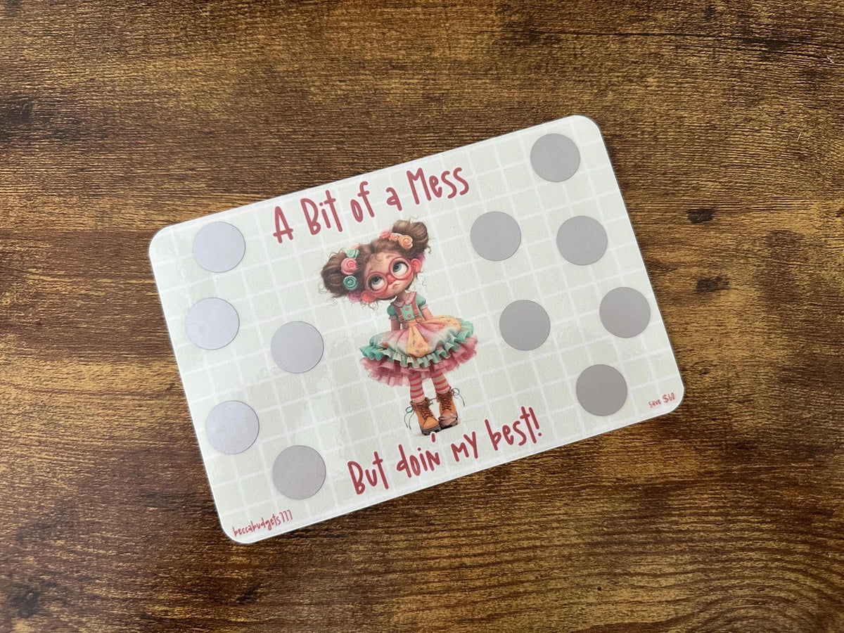 A BIT of a MESS scratch off savings challenge