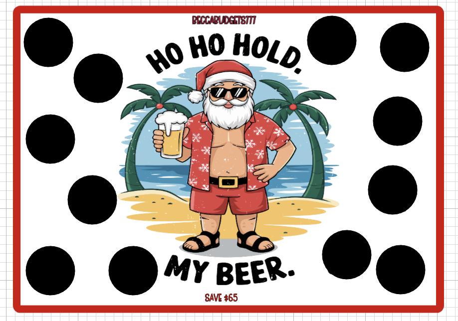 HOLD MY BEER scratch off savings challenge