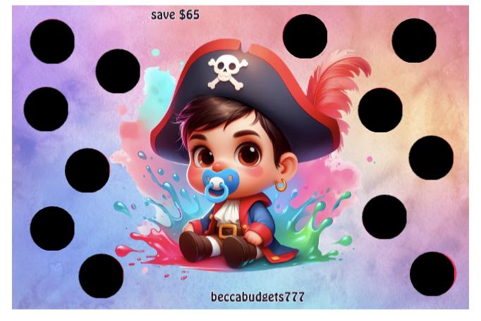 BABY CAPTAIN HOOK scratch off savings challenge