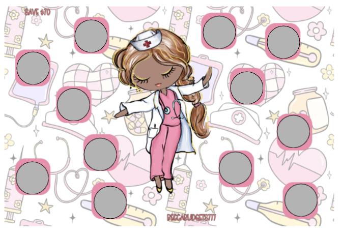 CARAMEL HAIR NURSE scratch off savings challenge