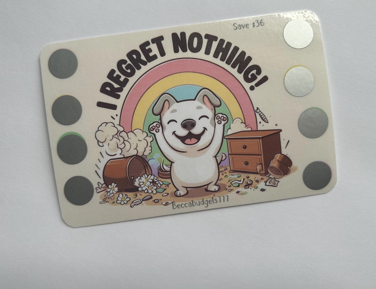 I REGRET NOTHING scratch off savings challenge