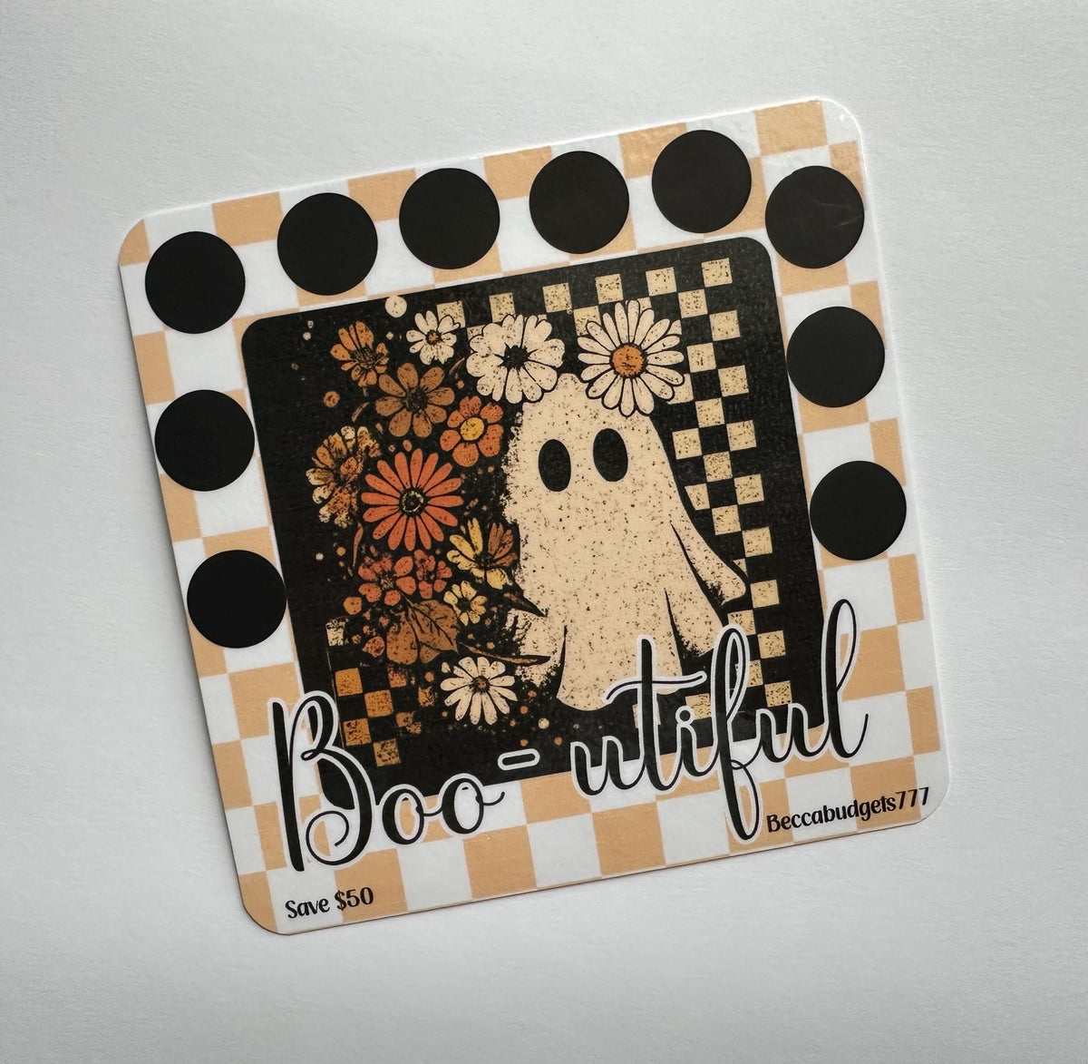 BOO-TIFUL GHOST scratch off savings challenge