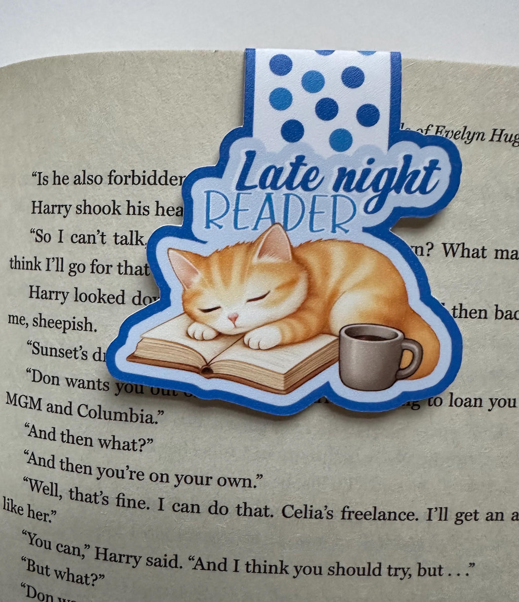 LATE NIGHT READER magnetic bookmark