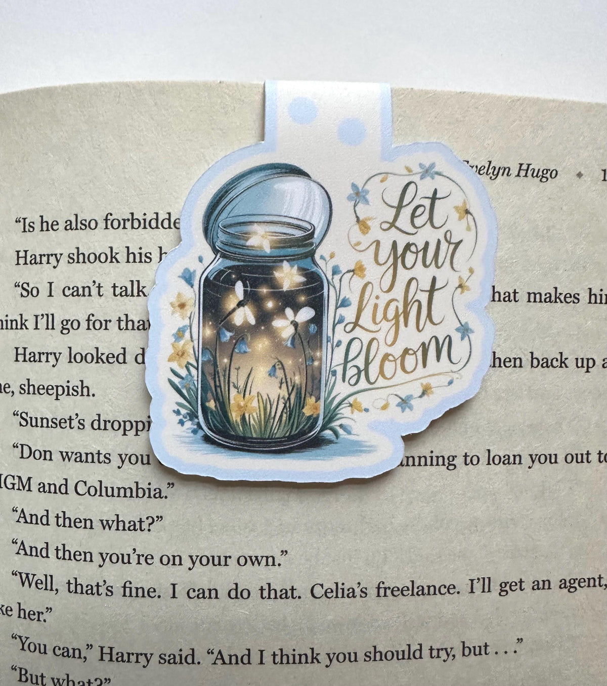 YOUR LIGHT BLOOM magnetic bookmark