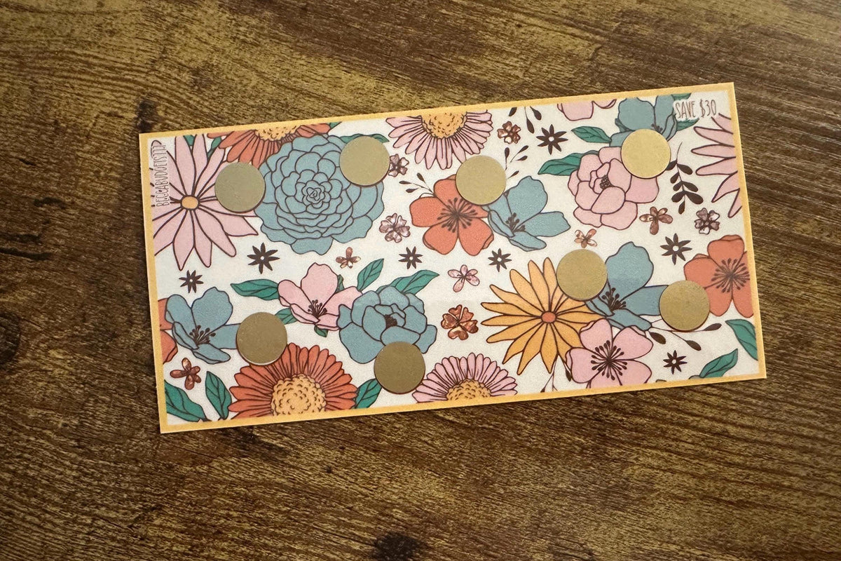 FALL FLORAL scratch off savings challenge