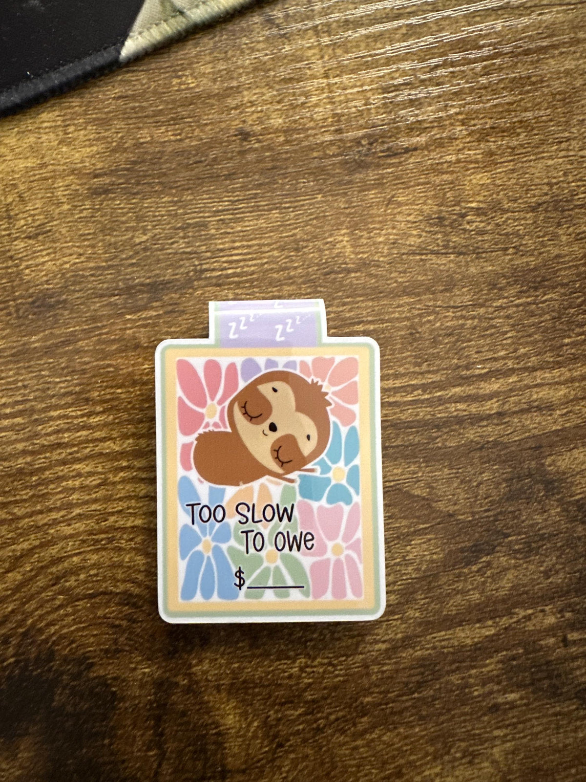 SLOTH IOU magnetic bookmark