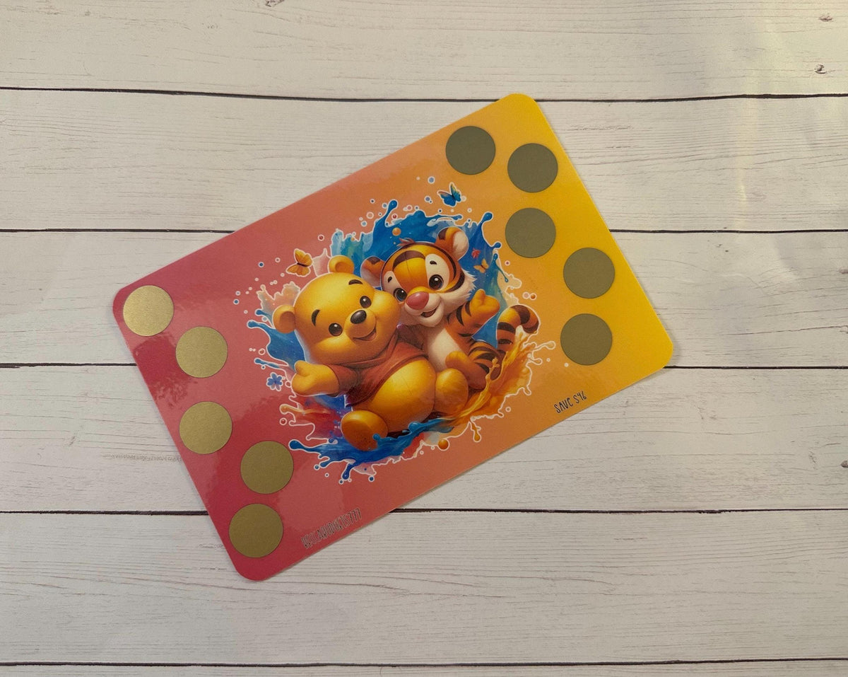 BABY POOH and TIGER scratch off savings challenge