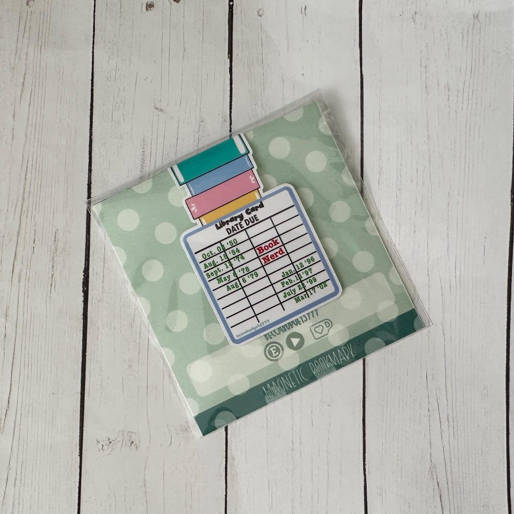 LIBRARY CARD magnetic bookmark