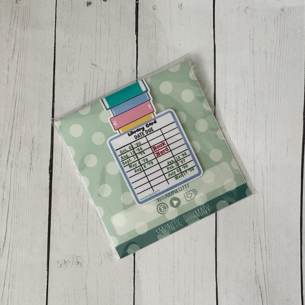 LIBRARY CARD magnetic bookmark