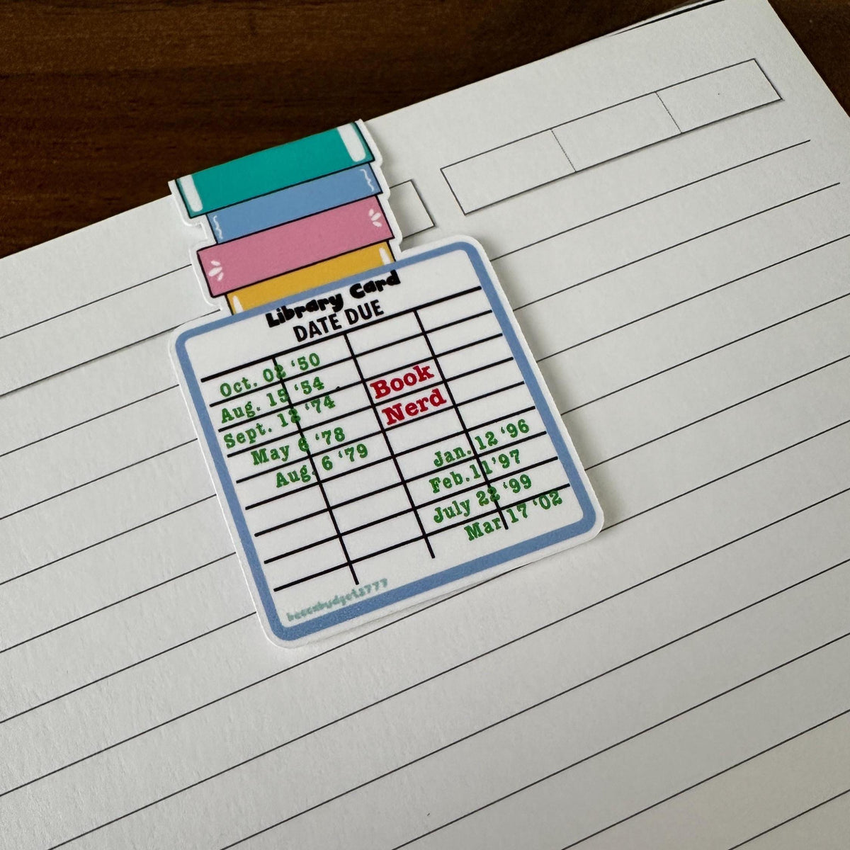 LIBRARY CARD magnetic bookmark