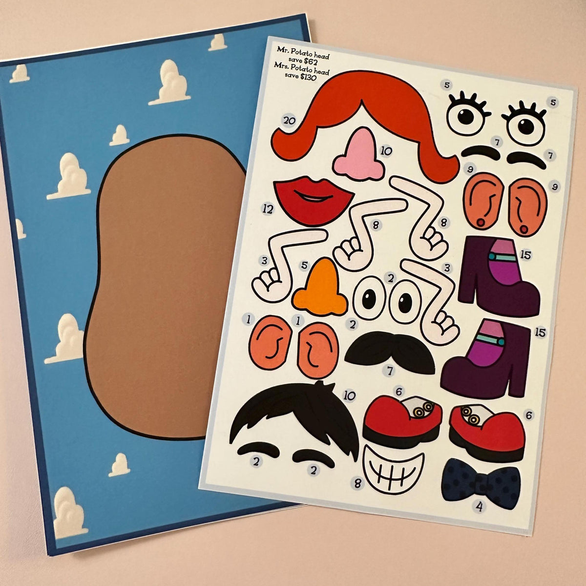 MR and MRS POTATO sticker challenge