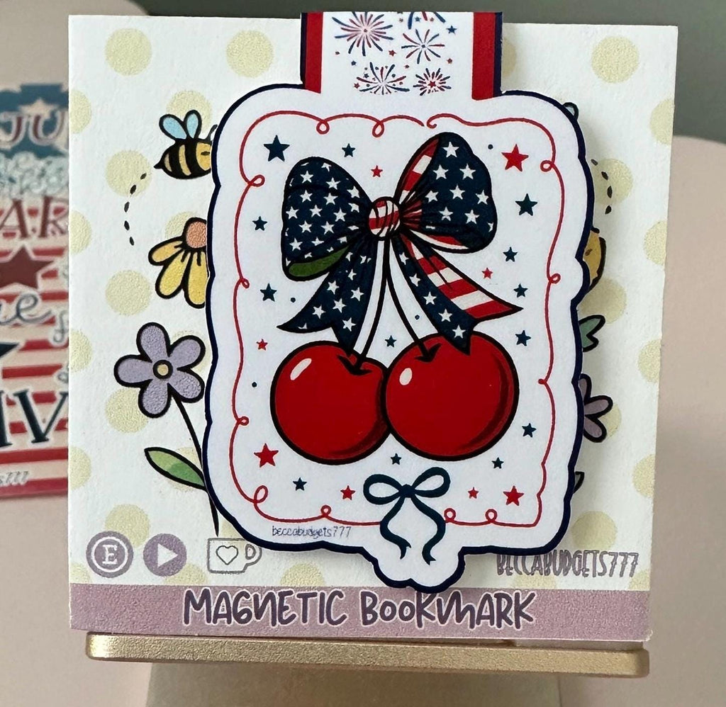 CHERRY AMERICAN magnetic bookmark